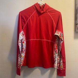 Athleta Floral Rashguard Swim/Workout Top